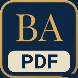 BA PDF Solution logo for PDF software for advocates
