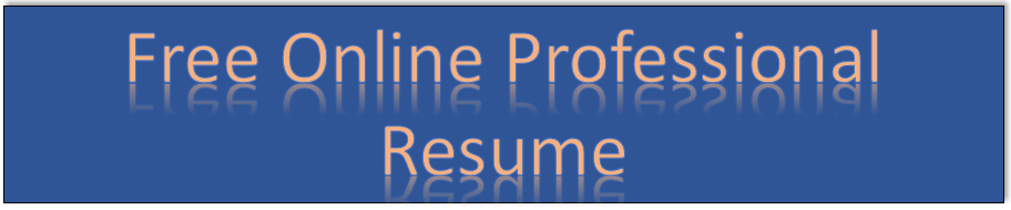 Free Online Professional Resume Builder